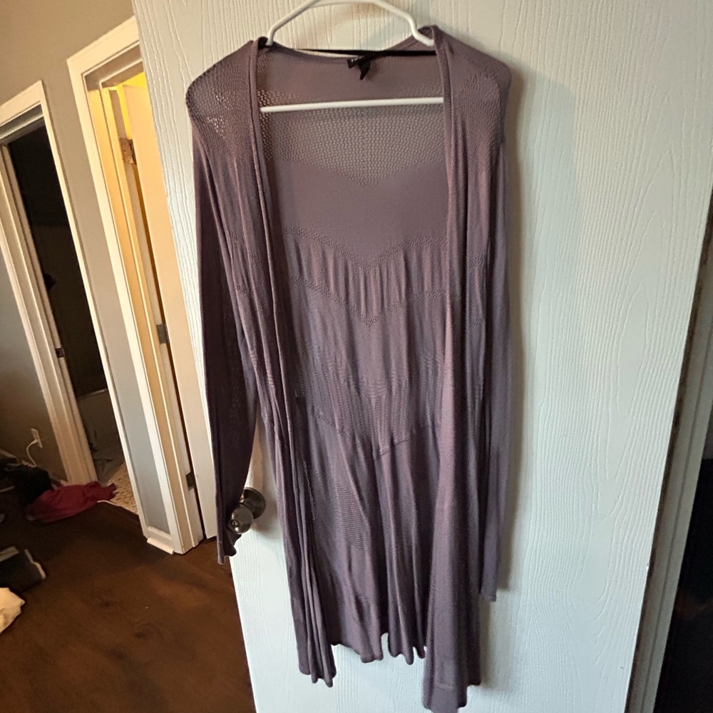 torrid Dusty Mauve Open Knit Cardigan
